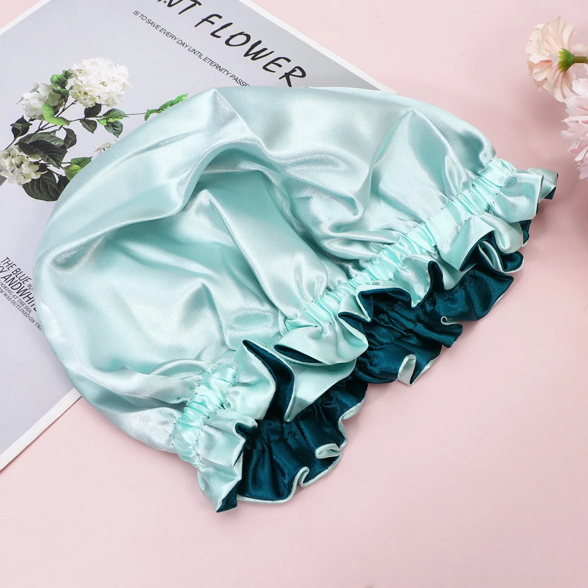 

Infant Hair Children's Round Hat Satin Sleep Bonnet Newborn Baby Hats Has