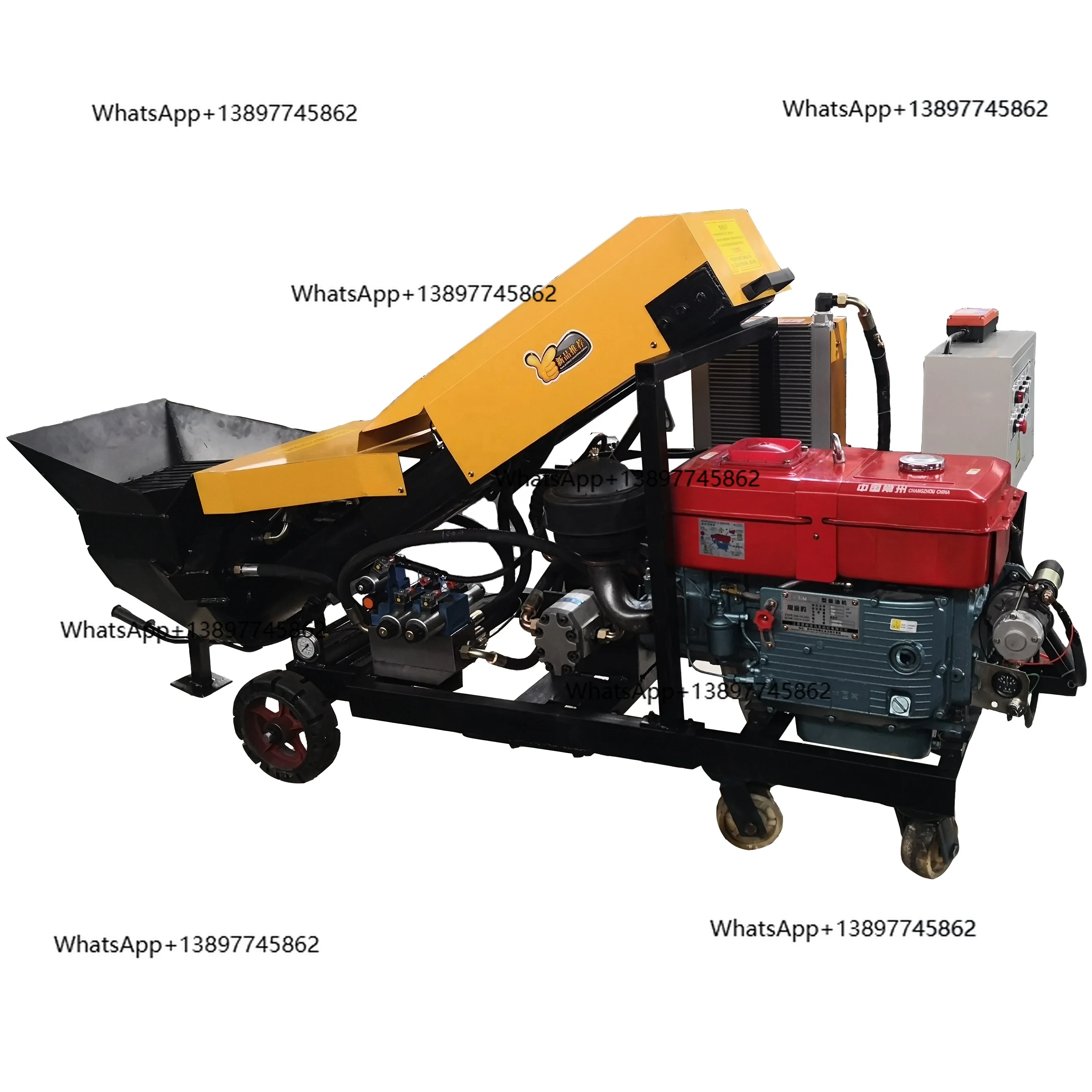 Peiqi مصنع بيع عالية الطاقة ملموسة هيدروليكية صغيرة P عن بعد يلقي آلة الخرسانة الهيدروليكية P للبناء