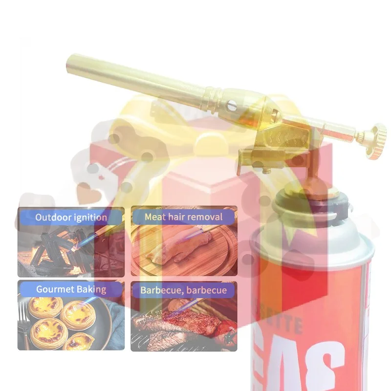 【HG】Portable Copper Welding Gas Torch Flame Butane Gas Burner Outdoor Camping BBQ Kitchen Lighter Welding Equipment Flamethrower