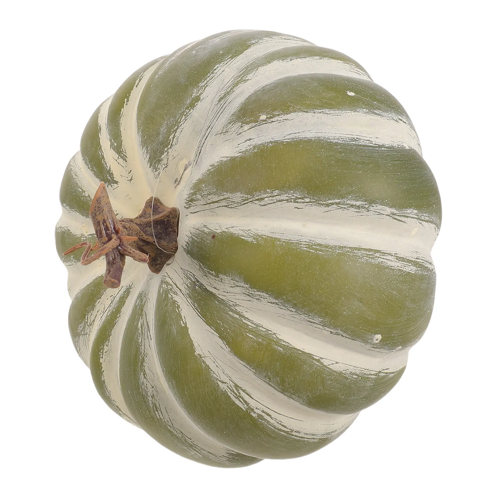 Large Green Fake Pumpkin 7'' Artificial Cushaw Autumn Fall Pumpkin Foam Decoration Realistic Thanksgiving Party Harvest Table - view 2