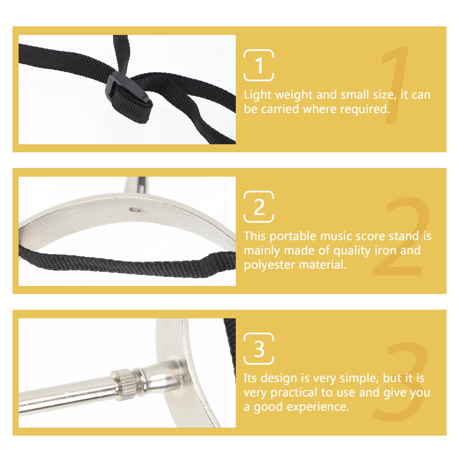 

Professional Euphonium Instrument Accessory Stable Score Clamp for Outdoor Performances Euphonium Music Stand Sheet Music Holder