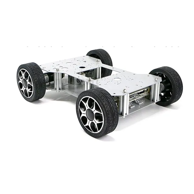 Samochód robotyczny 4WD z metalową podwoziem Ackerman o udźwigu 10 kg, silnik GMR lub Hall, czołg RC dla Arduino, dla Raspberry, programowalny zestaw robota.