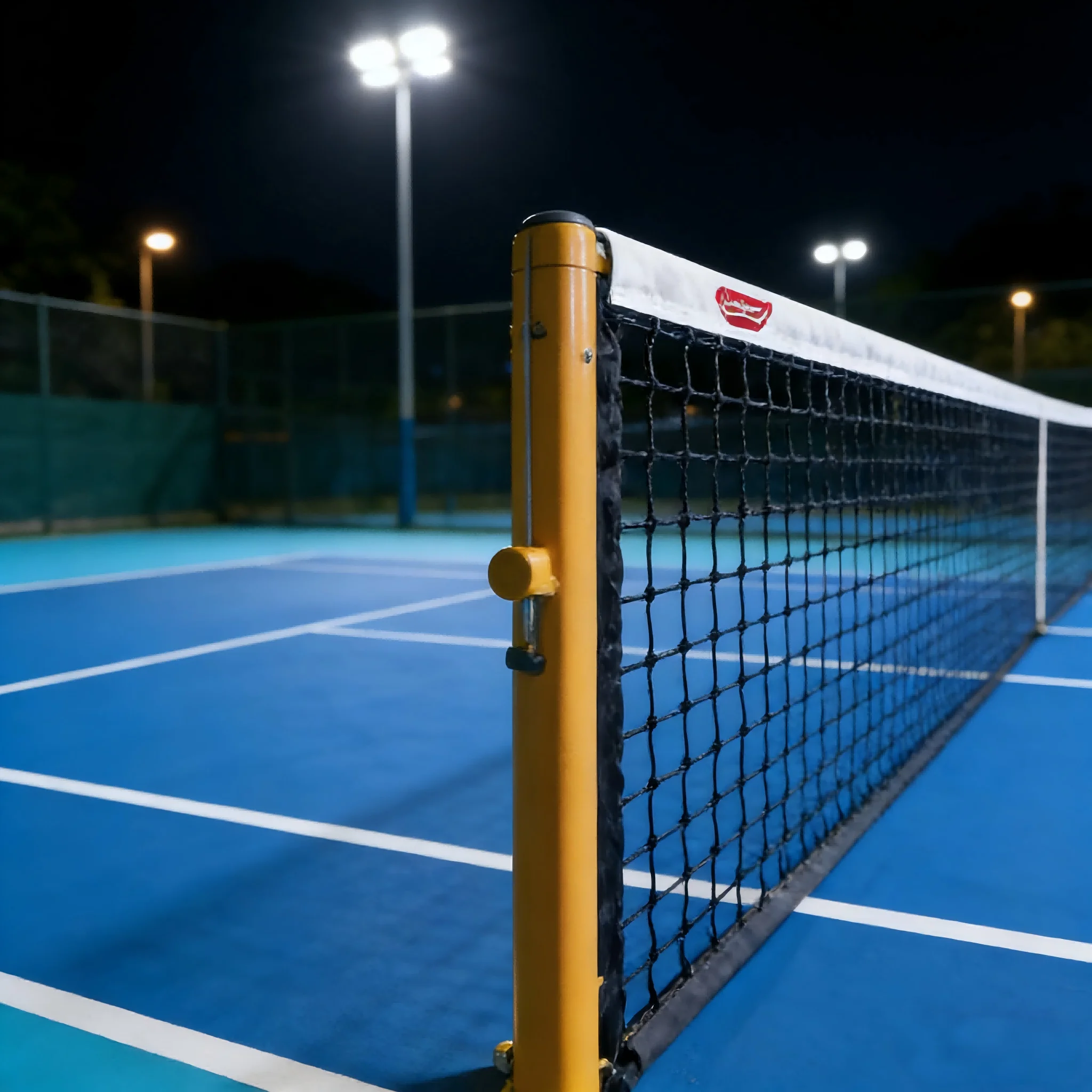 Heavy Duty Steel Tennis Net Pole, Adjustable Mobile Post with Net, for Training and Competition, Outdoor Use
