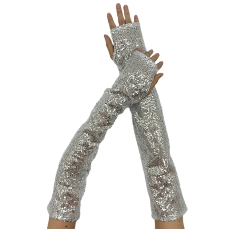 2pcs Fashion Adult Sequins Mittens Fashion Trend Gloves Woman Reflective Gloves Drop shipping