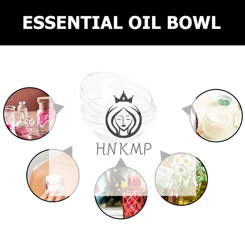 Mask Essential Oil Bowl Brush Kits Face Makeup Mixing Tools Sets Reusable Skin Care Durable Beauty DIY Craft Transparent Acrylic