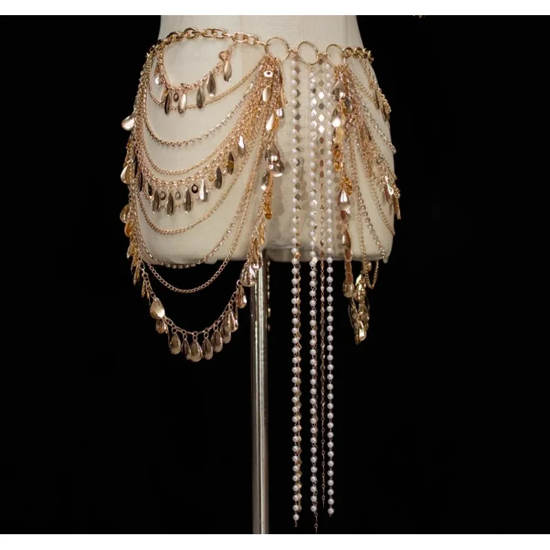Body Jewelry Tassel Hanfu Vintage Body Accessories Alloy Body Chain Dance Waist Chain Ancient Sex Exotic Ethnic Body Jewelry