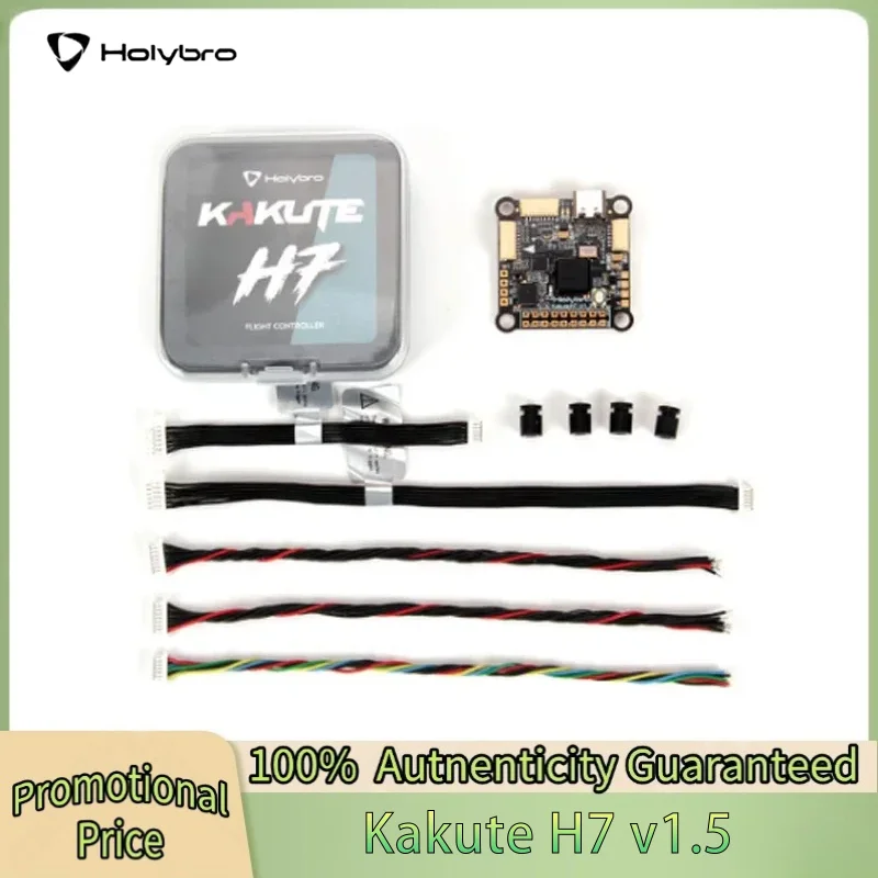 

Полетный контроллер HolyBro Kakute H743 H7 1.5 ICM-42688-P с двойным BEC, барометром, OSD, встроенным Bluetooth, 30.5X30.5мм, 2-8S для RC FPV дронов