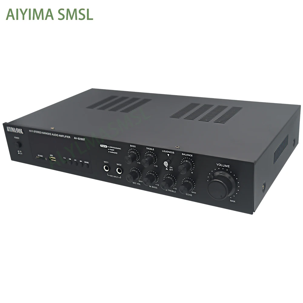 AIYIMA SMSL Bluetooth AV Amplifier 5.1 1000W High Power Karaoke USB SD Radio Home Amplifier