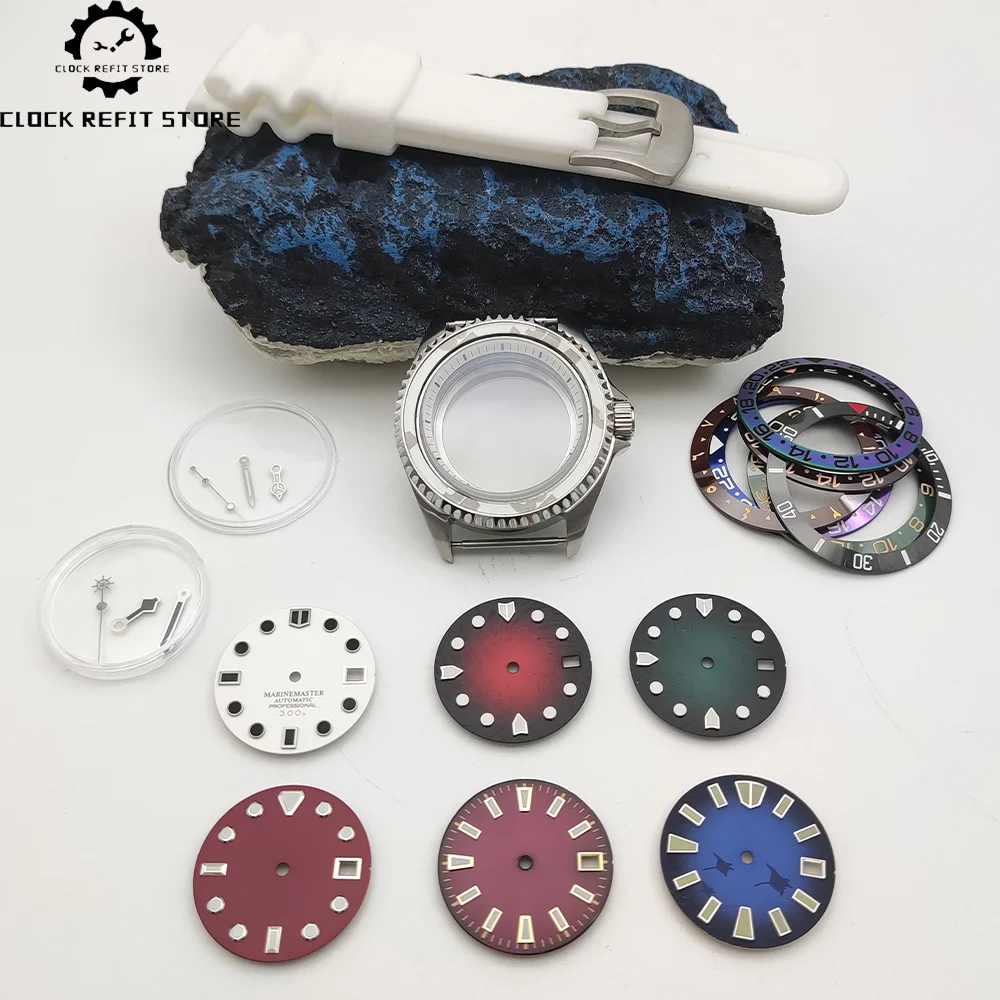 42MM Brand new men's watch assembly parts, thickened sapphire crystal, waterproof, luminous, suitable for NH35 movement