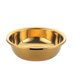 Durable Kitchen Stainless Steel Fruit Vegetable Washing Basin Thicken Salad Prepping Food Mixing Bowl Tableware Gold Kitchenware