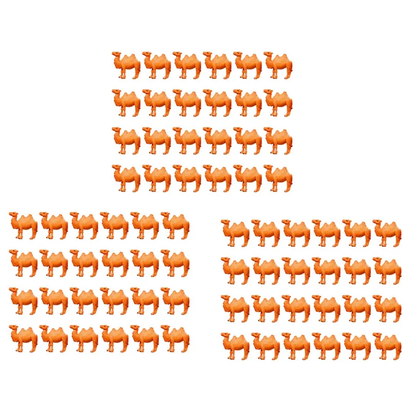 ABJN-72Pcs Camel Figurines Miniature Camel Models Animal Figurines For Cake Toppers Home Desktop Ornaments Decor