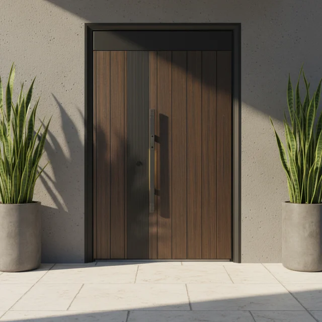 Affordable Villa Residential Door High Quality Luxury Modern Security Doors with Smart Lock Aluminium Alloy Entrance Doors
