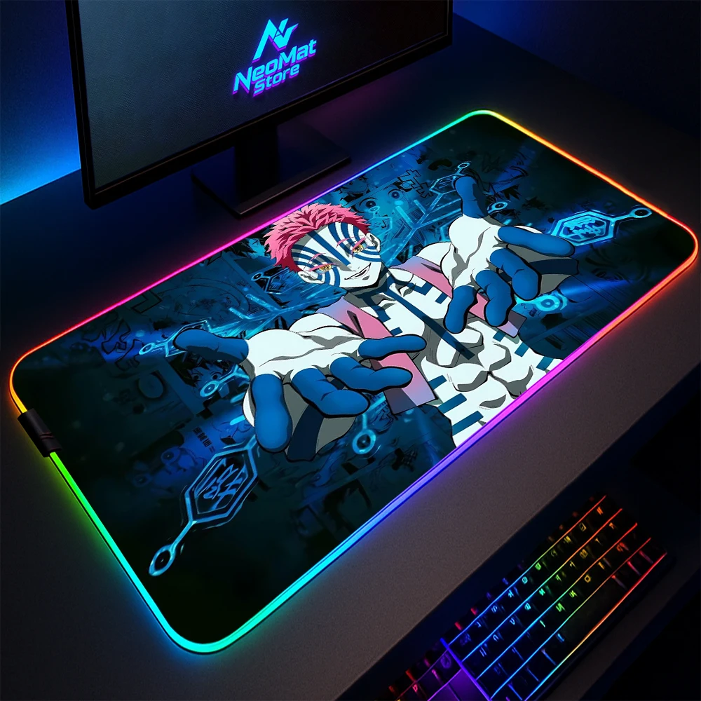 

Rgb Deskmat Akaza Mouse Pad with Backlight Computer Decorations Glowing Keyboard Mat Glitter Carpet Desktop Accessories Gaming
