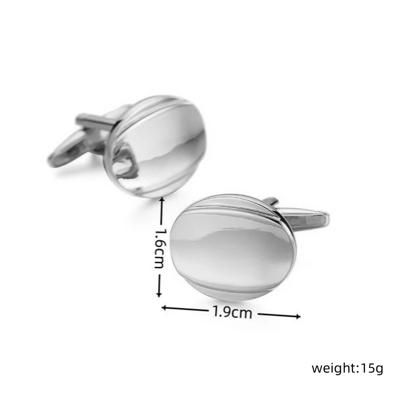 High quality laser metal cufflinks for men's wedding French shirt cuffs branded buttons, the best choice for gift giving