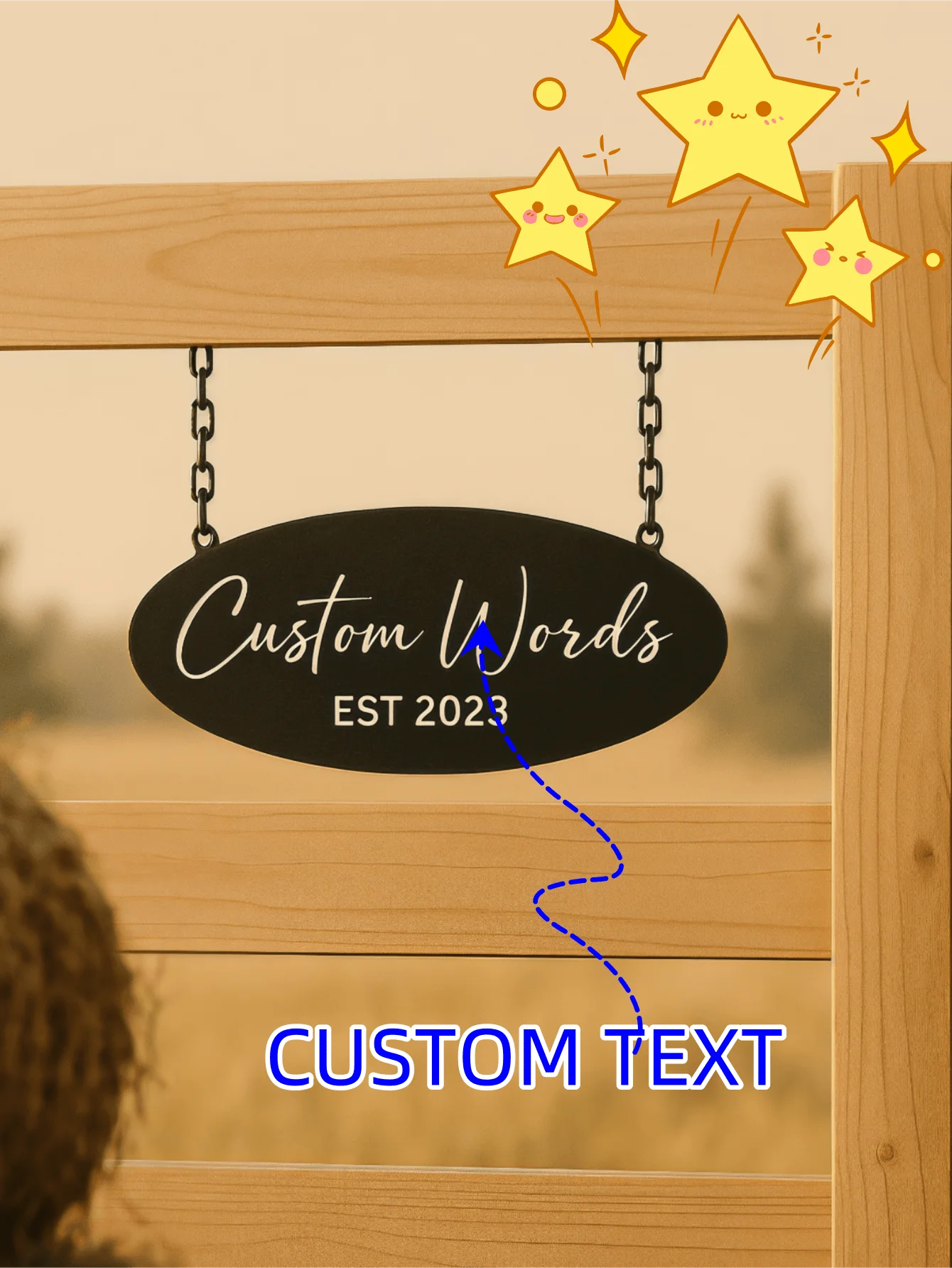 

Personalized Metal Oval Door Sign Custom House Number Plaque Engraved Name Plate Unique Home Decor Gift Housewarming Christmas V