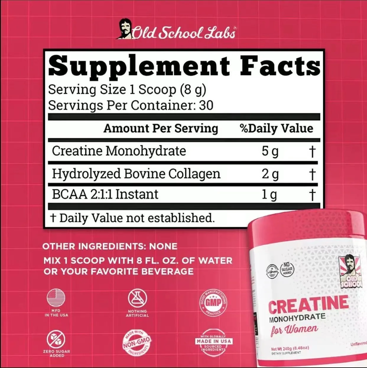 Creatine Monohydrate for Women - Contains Collagen and BCAA To Help Support Joint Comfort, Skin Structure, and Build Lean Muscle - Image 2