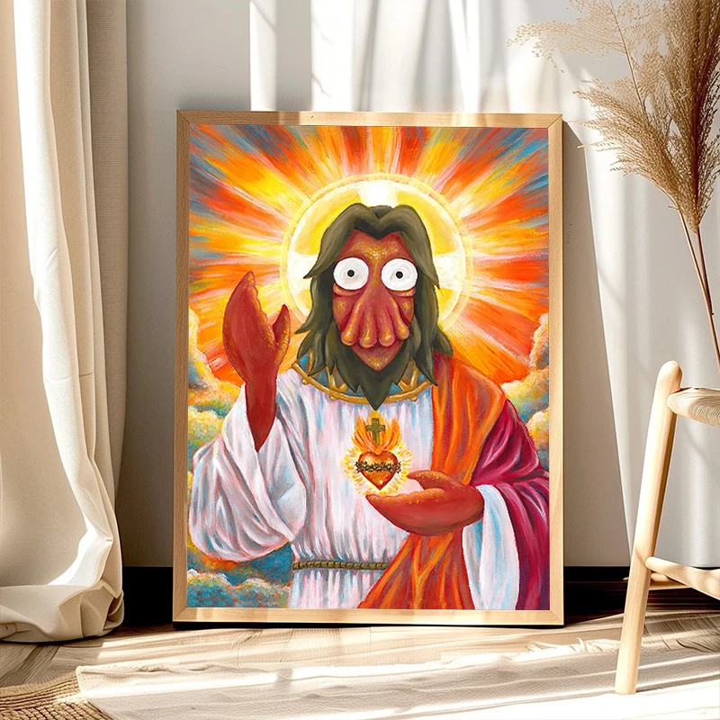 Futuramaes Zoidberges Jesuses Poster Prints Wall Art Picture Modular Canvas Painting for Living Room Home Decor Gift Cuadros