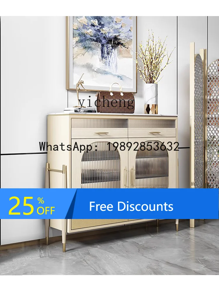 

Light Luxury Shoe Cabinet Home Doorway with Induction Lamp Modern Simple New High-End