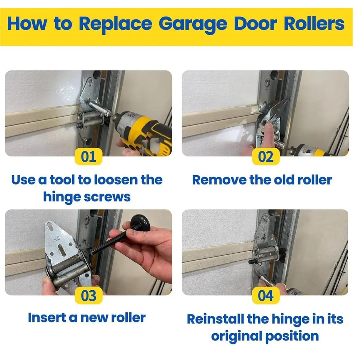 Nylon Garage Door Rollers 12 Pack for 2