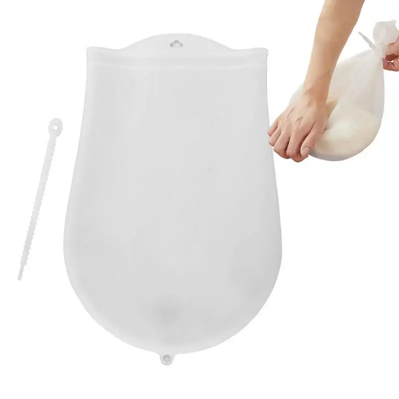 Kneading Dough Bag Reusable Silicone Kneading Bags Non-Sticky Food Grade Mixing Bag for Bread Pastry Pizza Versatile Baking Tool