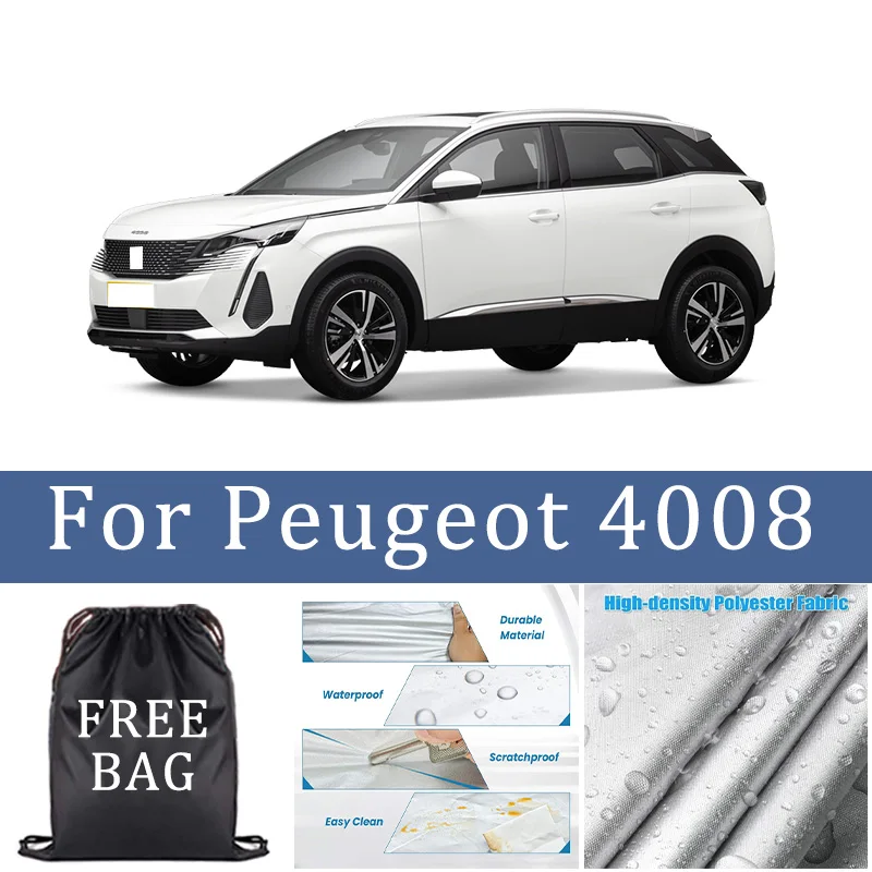 

For Peugeot 4008 Car Cover Full Covers with Reflective Strip Dustproof UV Scratch-Resistant Sunscreen Protective cover