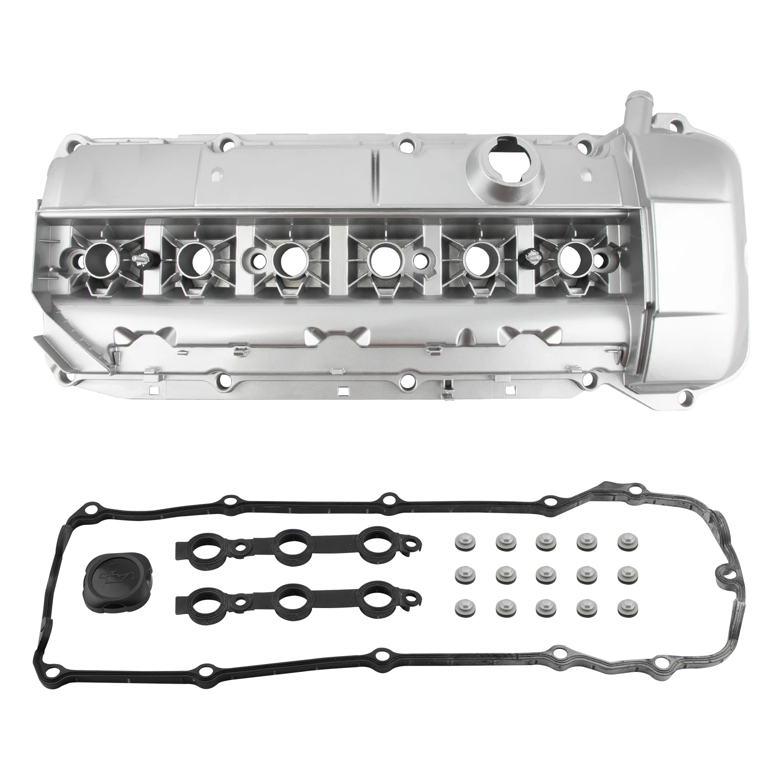 Aluminum Engine Valve Cover w/ Gasket for BMW 325Ci 330Ci X5 M54 E46 2003-2006  11127512840