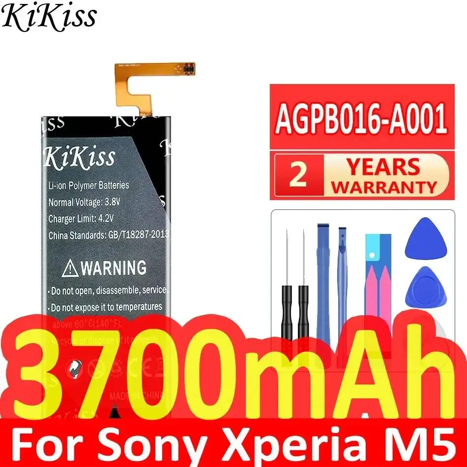 AGPB016-A001 Прочный аккумулятор для мобильного телефона Sony Xperia M5 E5603 E5606 E5653 E5633 E5643 E5663 E5603 E5606 3700 мАч