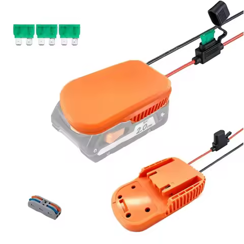 Li-Ion Battery DIY Power Wheels Adapter for Ridgid AEG 18V Battery Dock Power Connector Battery Converter 12 Gauge Robotics