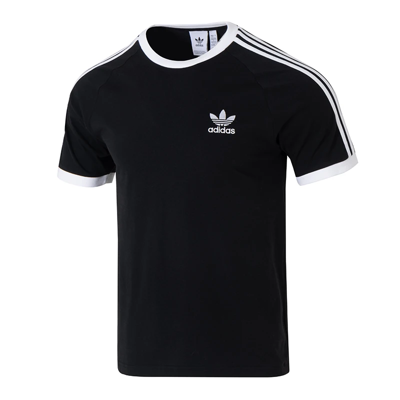 

Мужская футболка Adidas с 3 полосками и круглым вырезом, спортивная, для фитнеса, с коротким рукавом, Kb2459