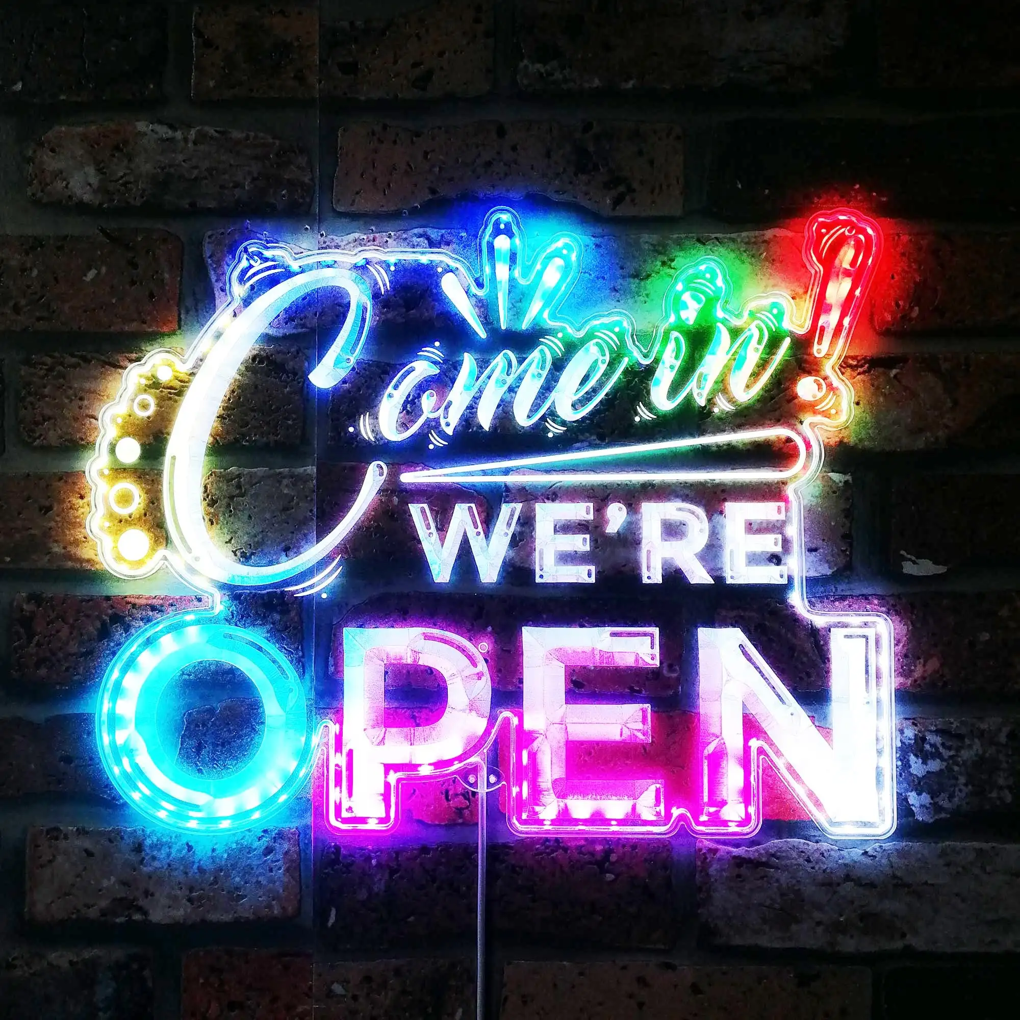 

Come in We're Open Glam Led Neon Sign st06-fnd-i0220-c