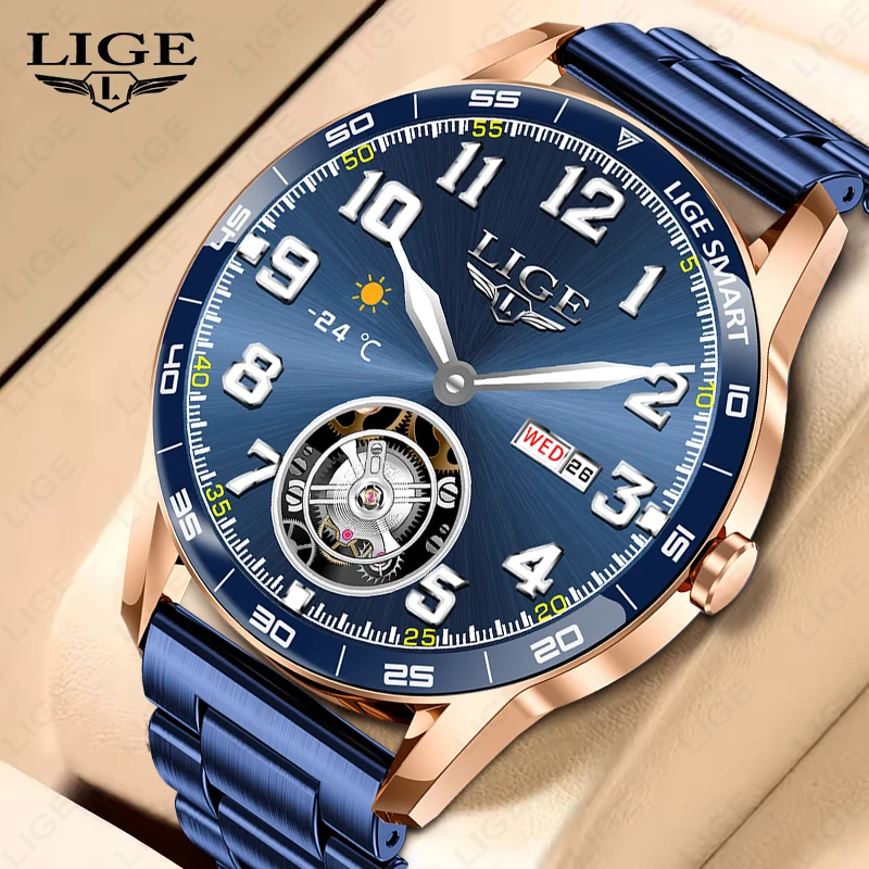 

LIGE New 1.38” HD Screen Smart Watch For Men Women IP68 Waterproof Bluetooth Call Watches Sports Health Monitor Men Smartwatch