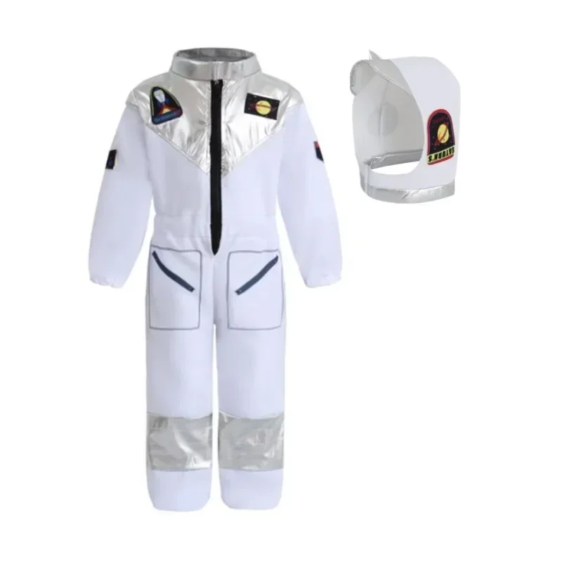 

FC6Cartoon Astronaut Cosplay Costume for Boys, Halloween Dress One Piece Jumpsuit and Hat, Kids Play Clothes@FC8！