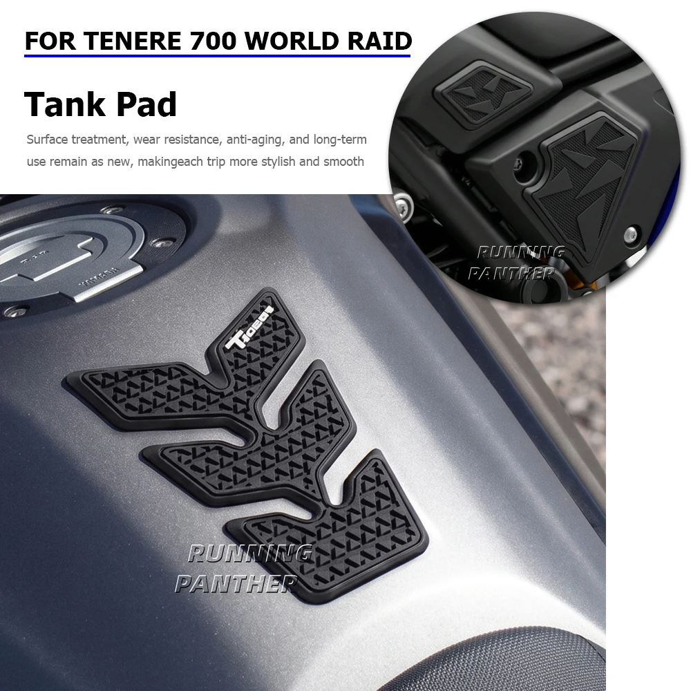 NEW Side Fuel Tank Pads Protector Stickers Decal Gas Knee Grip Traction Pad Side Sticker FOR TENERE 700 WORLD RAID 2022-