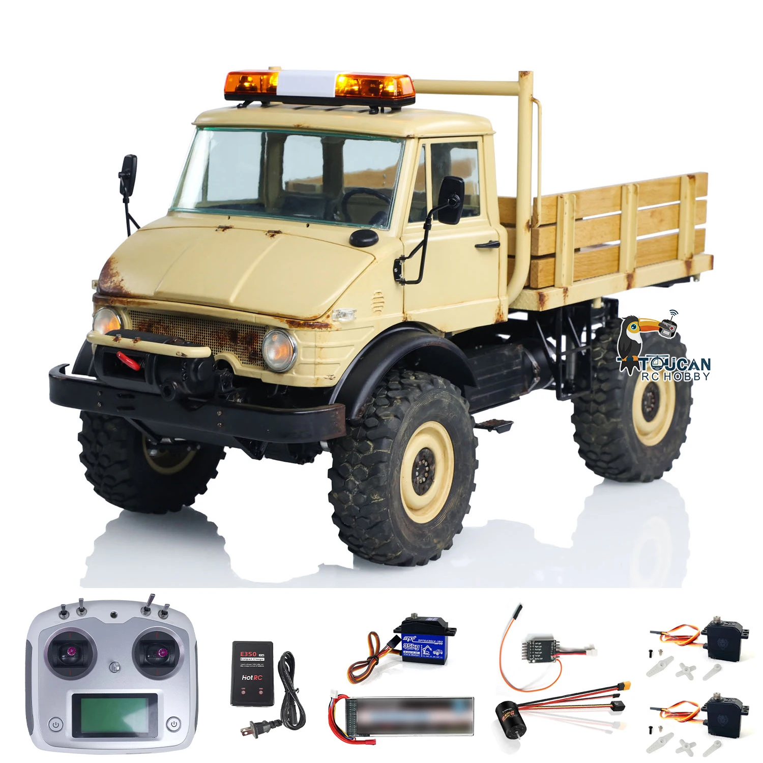 LESU 4x4 RC Metal Crawler for 1/10 RAVE-UM406 Remote Control Off-Road Vehicle Climbing Truck Painted Light Sound Model THZH1530