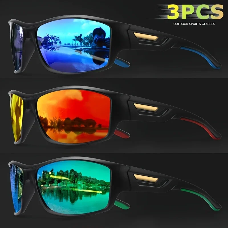 

1/3 Pack 2025 New Polarized Colorful Sunglasses for Men and Women Suitable for Driving, Fishing, Outdoor Sports UV400
