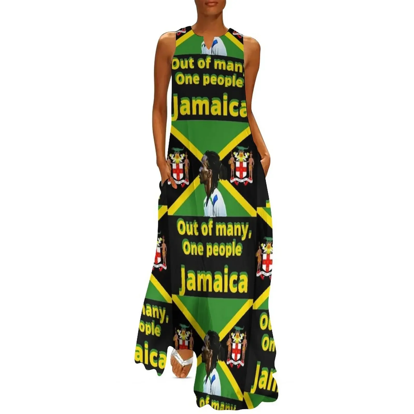 

Jamaica, One People Long Dress sexy short dresses daring elegant dresses for women cute dress womens dress