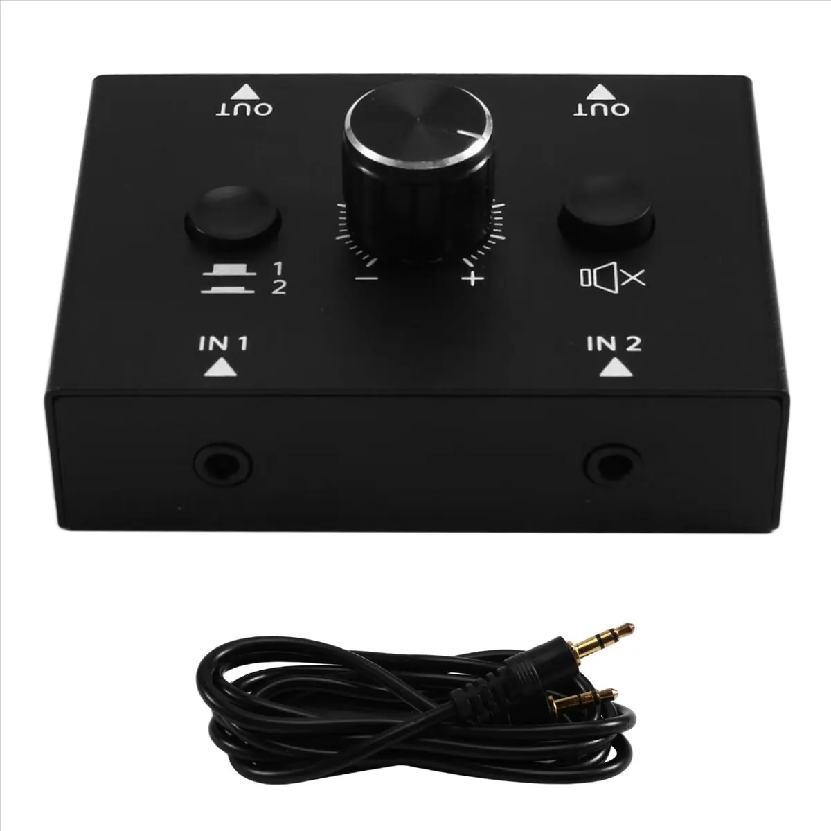 Promotion Audio Switch with 3.5 mm Jack Audio Switch 2 Inputs 1 Output Analogue Stereo Aux Switch Audio Splitter