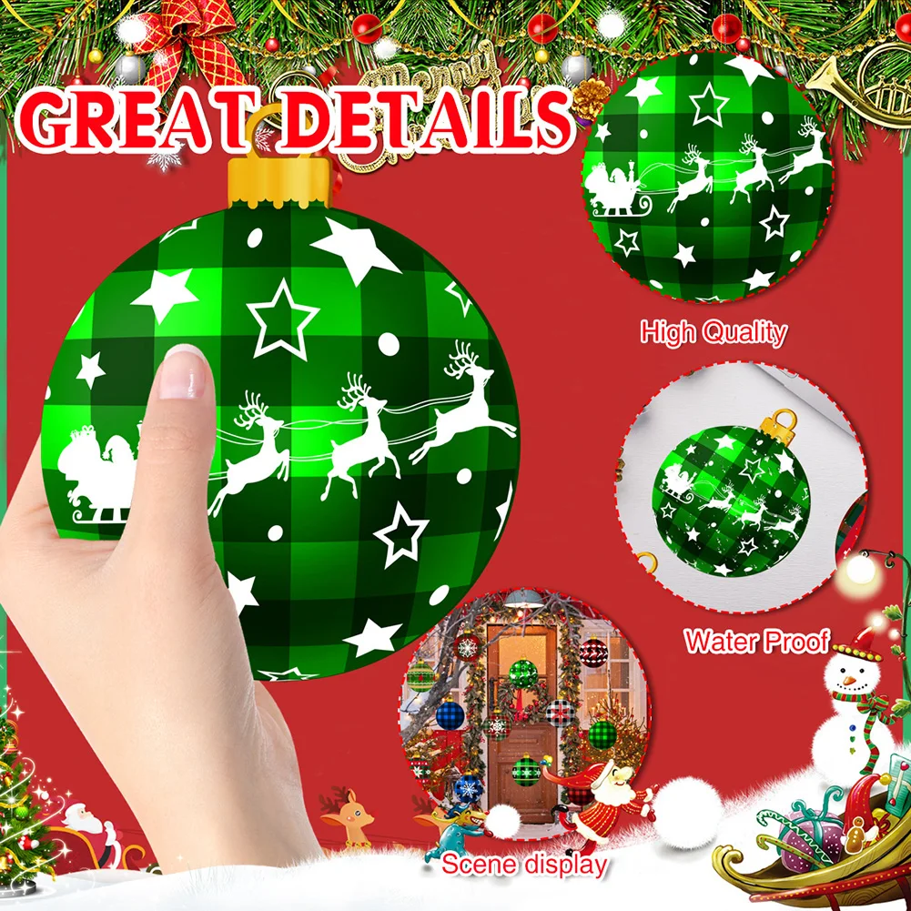 Christmas Outdoor Sign Decorations 24 Pcs Double Sided Ornaments for Yard and Garden Seasonal Decor Made from Plastic