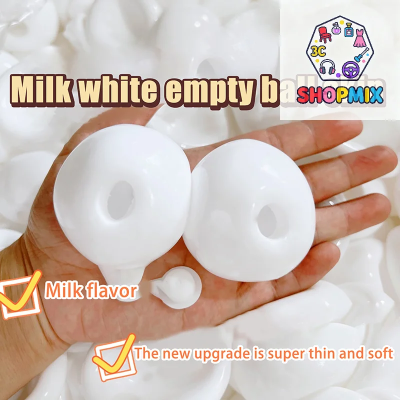 1PC Sfera Gioielli TPR Stampi per Colata Ultra Sottile Latte Fragranza Fluido Latte Colore Bianco Palla In Pelle Riempimento FAI DA TE Rimbalzo Lento giocattoli