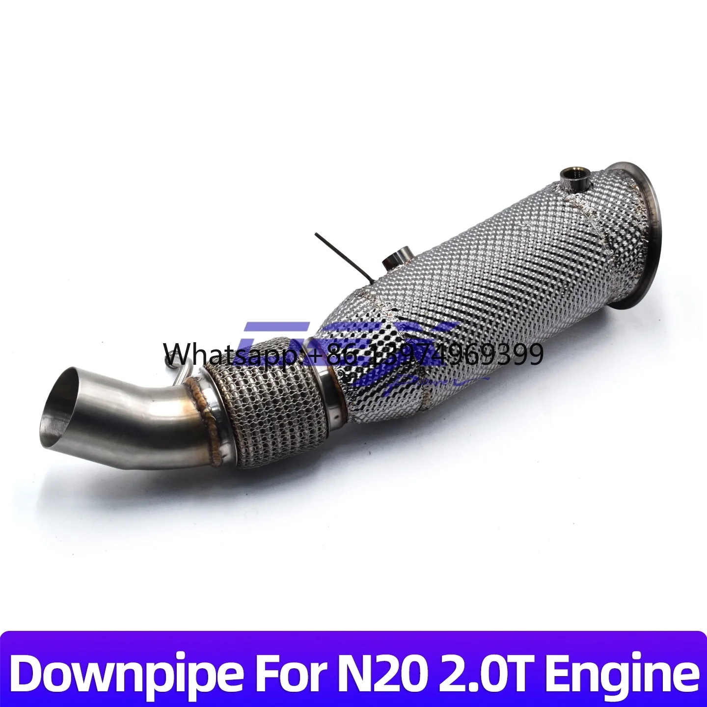 DEX Downpipe for F30 320i 328i F10 520i 528i N20 2.0T Engine Heat Shield 304 Stainless Steel High Performance Exhaust Down Pipe