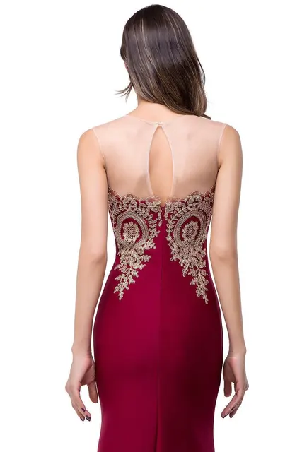 BABYONLINE Women's Lace Applique Long Formal Mermaid Evening Prom Dresses 6 BABYONLINE Women's Lace Applique Long Formal Mermaid Evening Prom Dresses 6