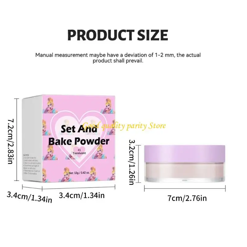 M4YA Loose Setting Powder Baking Loose Powder Long Lasting Wear Face Powder Gifts