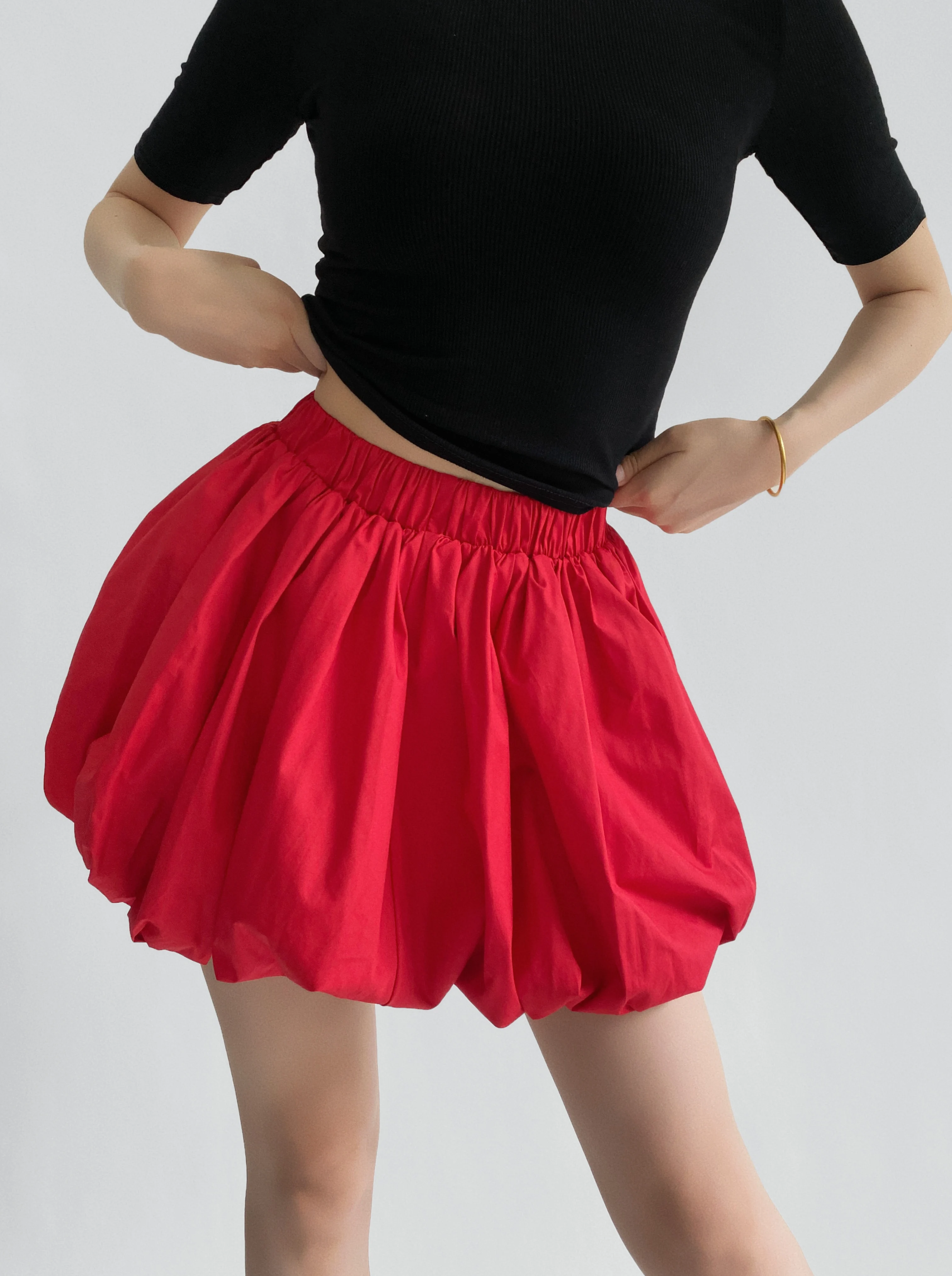 4 colori 2025 Ballet Girl Bianco Nero Elastico in vita Mini BUD Gonna Donna Increspato Abito da ballo a pieghe Ombrello Skater Gonne