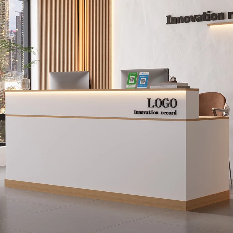 Banchi reception per hotel Cassettiera arancione Banchi reception classici Mobili reception angolari di lusso Mostrador