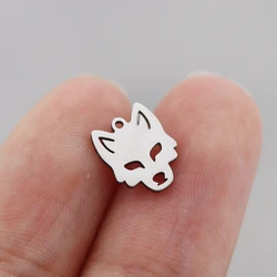 3pcs Punk Wolf Head Charms diy Accessories charms for Jewelry Making Earrings Bracelets Craft Stainless Steel Pendant Materials