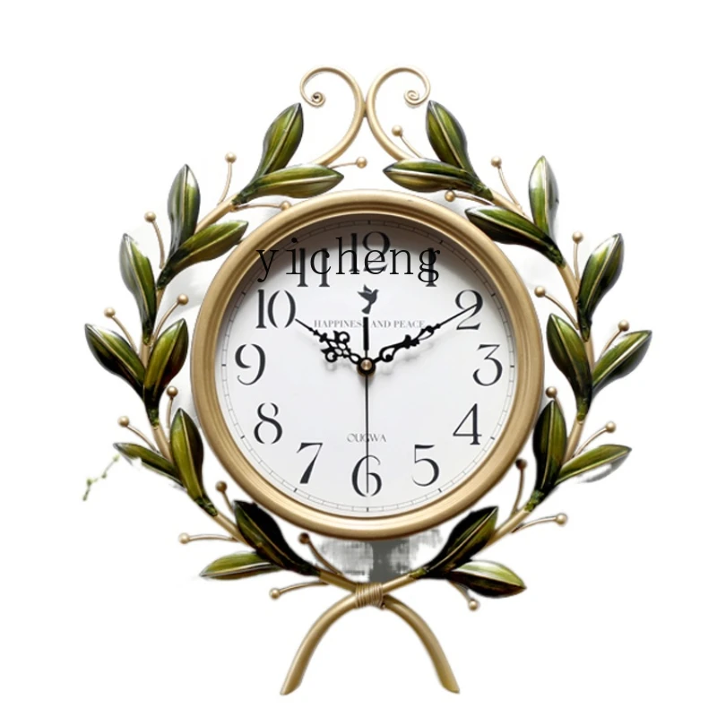 Zc2023 New American Wall Clock Modern Minimalist Living Room Decoration Pocket Watch Creative Household Restaurant Clock