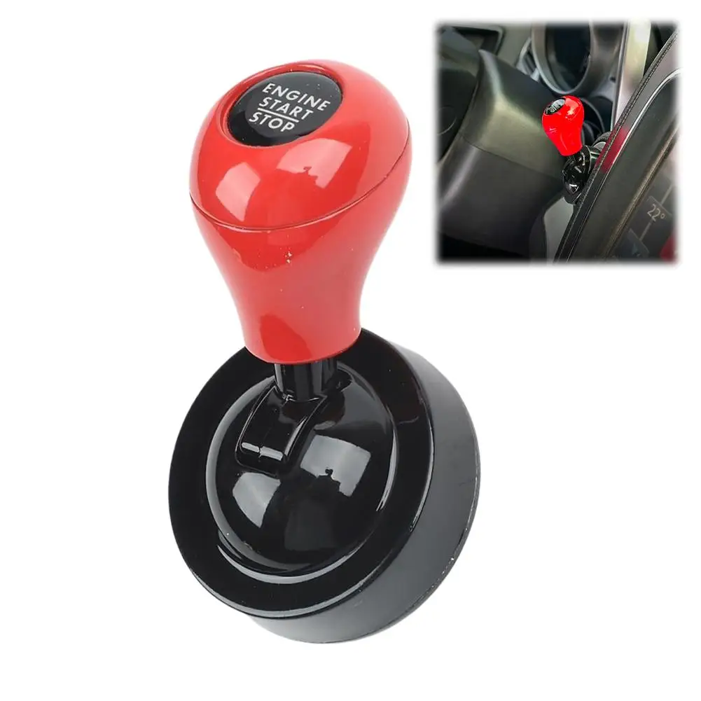 Push Start Button Rocker Cover Mechanical Joystick Engine Ignition Starter Button Decorative Ring Anti Scratch Universal Use