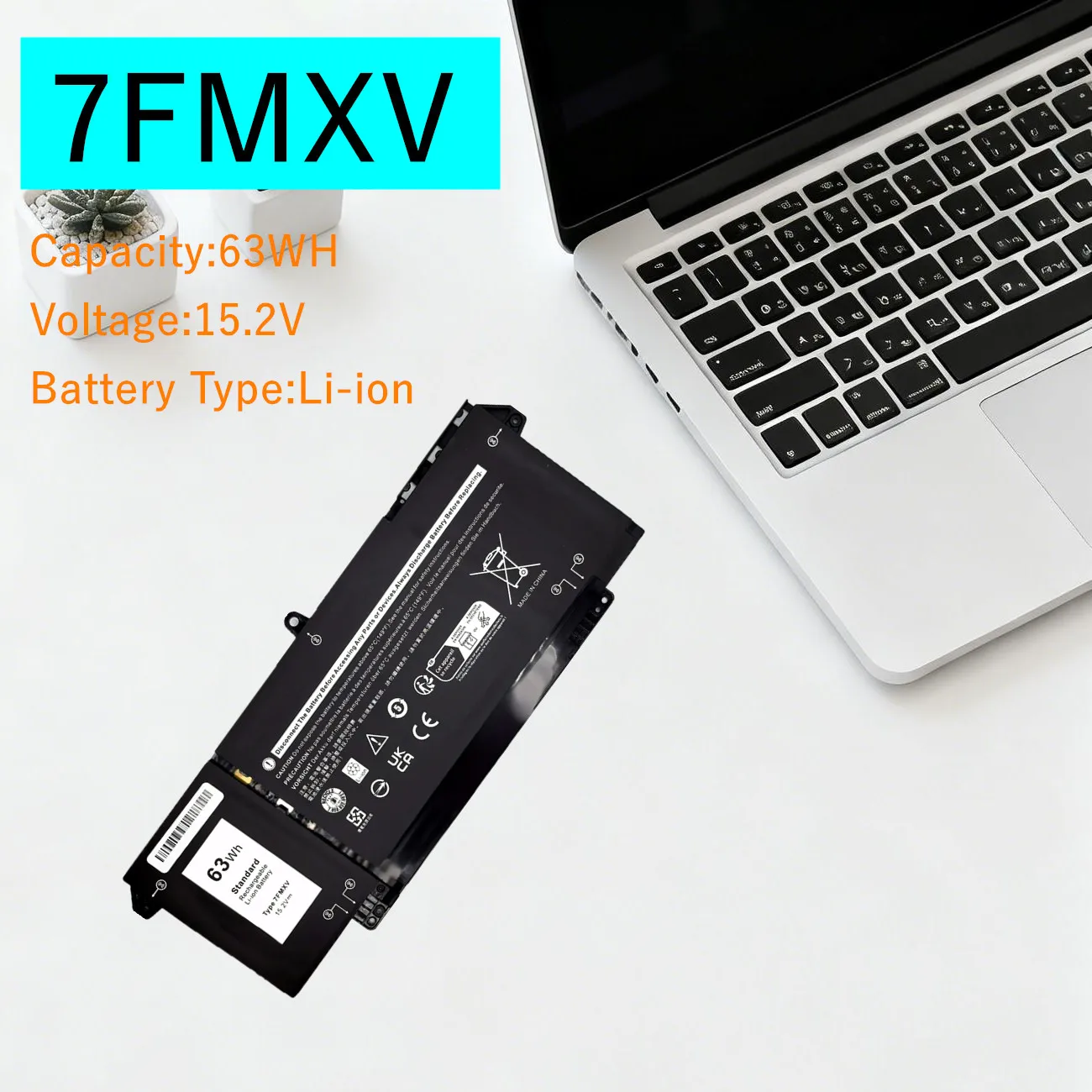 Laptop Battery for DELL Latitude 13 5320 14 7320 7420 7520 Series HDGJ8 MHR4G TN2GY 4M1JN 7FMXV 9JM71