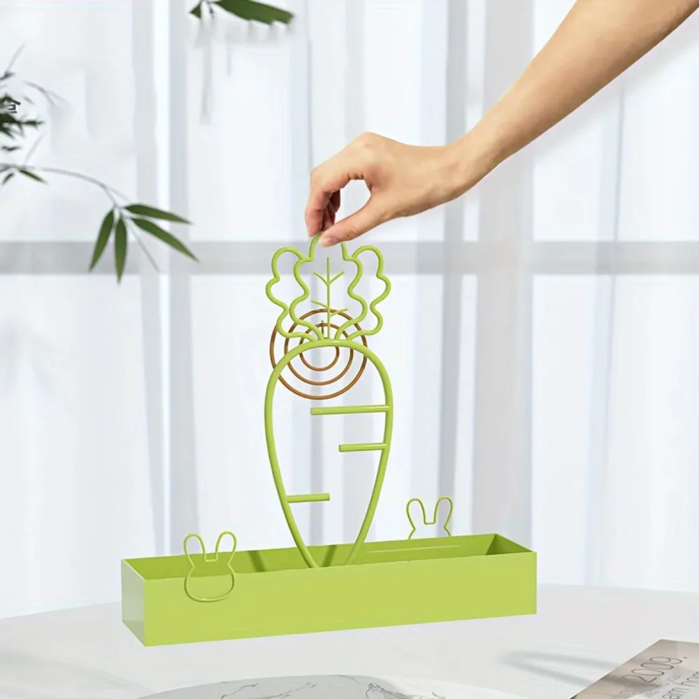 

Thickened Carrot Incense Burner Stand Wider Ash Catcher Anti-Scald Outdoor Incense Coil Holder Decorative Flame Retardant