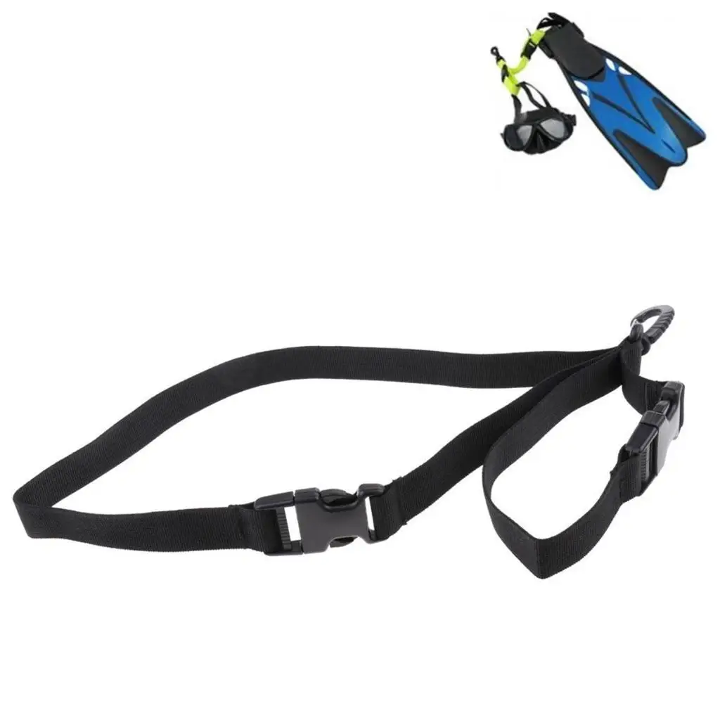 Scuba Mask Strap Fin Keeper Holder Quick Release Buckle Nylon Lanyard Retainer for Snorkeling Equipment